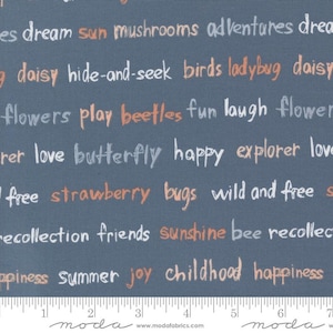 Chirp Recollections Twilight by Elena Amo for Moda Fabrics 39036 22 This Fabric is sold in HALF YARD increments