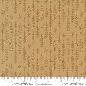 Forest Frolic Leafy Lines Caramel by Robin Pickens for Moda Fabrics 48745 14 Sold in HALF yard increments