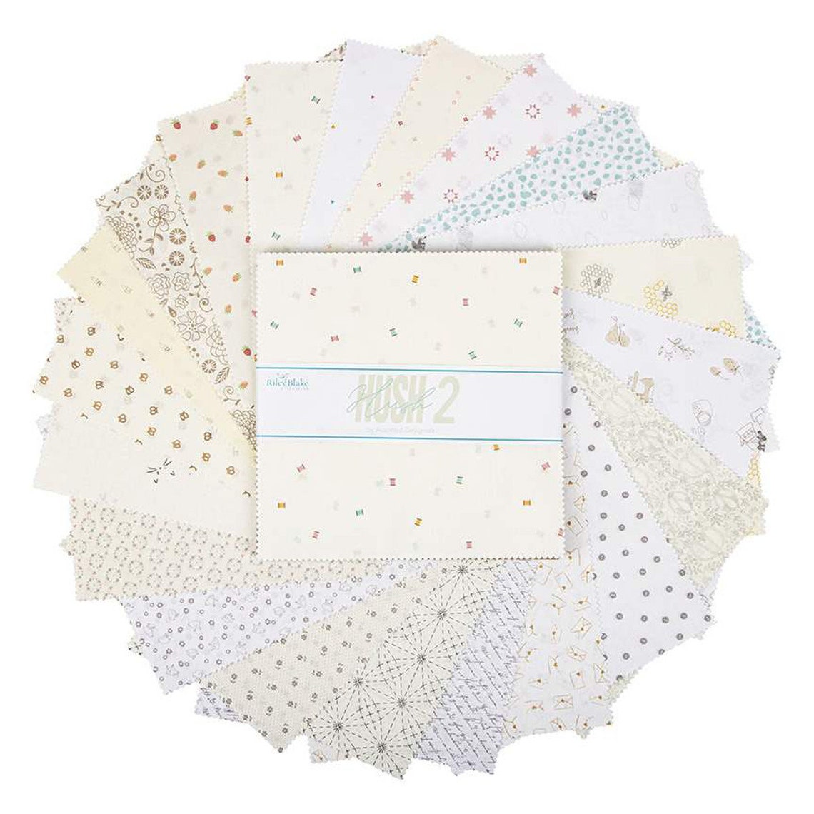 Hush Hush 2 10 Inch Stacker 42 Pieces by Riley Blake Designs Low Volume ...