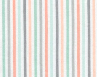 Cozy Cotton Flannel Stripes Peony by Studio RK for Robert Kaufman SRKF-21360-226 PEONY Sold in Half yard increments