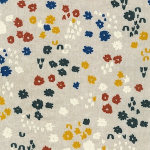 Riverbend Flax Flowers By Anna Graham for Robert Kaufman AFH-21884-415 FLAX Sold in HALF yard increments