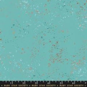 Speckled Metallic Turquoise by Rashida Coleman-hale for Ruby Star Society RS5027 72M  fabric Sold in HALF yard increments