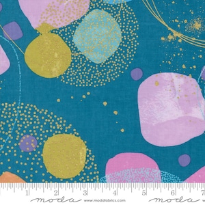 Flirtation Dancing Horizon Metallic by Zen Chic for Moda Fabrics 1830 14M Sold in HALF yard increments