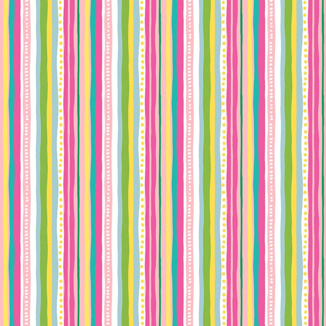 Happy Alpaca Multi Stripe by Olive Gibbs Collection for Timeless ...
