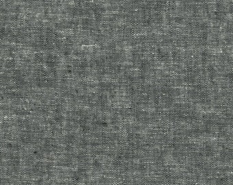 Essex Yarn Dyed Linen color Black by Robert Kaufman E064-1019 Sold in HALF yard increments
