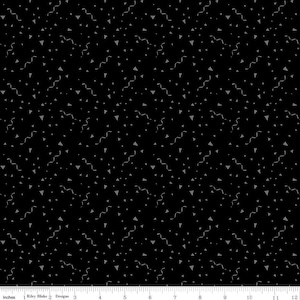 Blackout Festival Black by The RBD Designers for Riley Blake Designs C16241-BLACK Sold in HALF Yard increments.