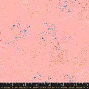Speckled Metallic Candy Pink by Rashida Coleman-hale for Ruby Star Society.   RS5027 37M paint splatter  Sold in HALF yard increments