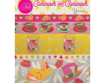 Tula Pink Curiouser Wonder Designer Ribbon Pack 5 Woven Jacquard