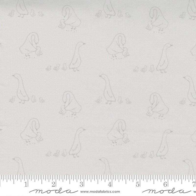 Little Ducklings Warm Grey by Paper And Cloth for Moda Fabrics, 25103 14 Sold in HALF yard increments