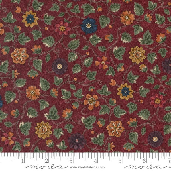 Chickadee Landing Spring Joy Poppy by Kansas Troubles Quilters for Moda 9740 13 Fabric is sold in HALF YARD increments