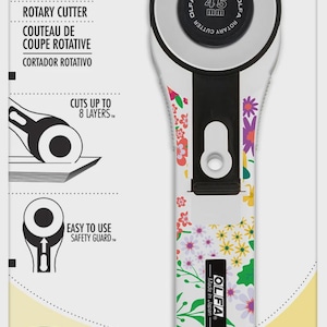 Olfa 45mm Printed Handle Rotary Cutter from Olfa 1142624