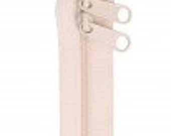 40" Natural Double Slide Handbag Zipper by ByAnnie ZIP40-130. 40 inch zippers for handbags purses