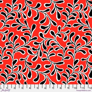 Kaffe Fassett Collective February 2023 Twig Red Kaffe Fassett Free Spirit PWGP196.RED Sold in HALF yard increments
