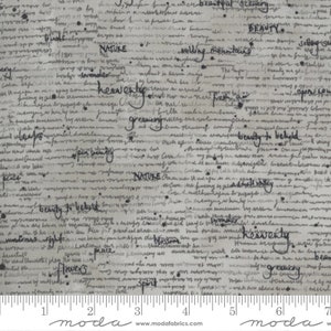 Botanicals Vintage Grey by Janet Clare for Moda Fabrics 16913 13 Sold in HALF yard increments