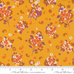 Paisley Rose Golden by Crystal Manning for Moda Fabrics 11884 21 This fabric is Sold in HALF yard increments