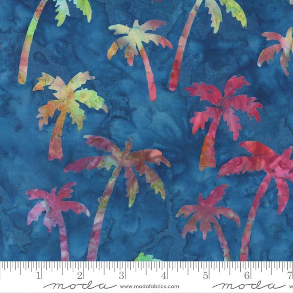Beachy Batiks Palm Trees Ocean by Moda Fabrics 4362 23 Sold in HALF yard increments