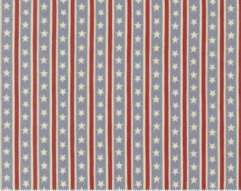 America 250 Years Stars in Stripes Steel Blue by Deb Strain for Moda Fabrics 56184 26 This fabric is sold in HALF YARD increments