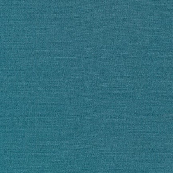 Teal Blue Kona Cotton Solid color Teal Blue cotton quilting fabric.Robert Kaufman Kona Cotton Solid K001-1373 Sold in HALF yard increments