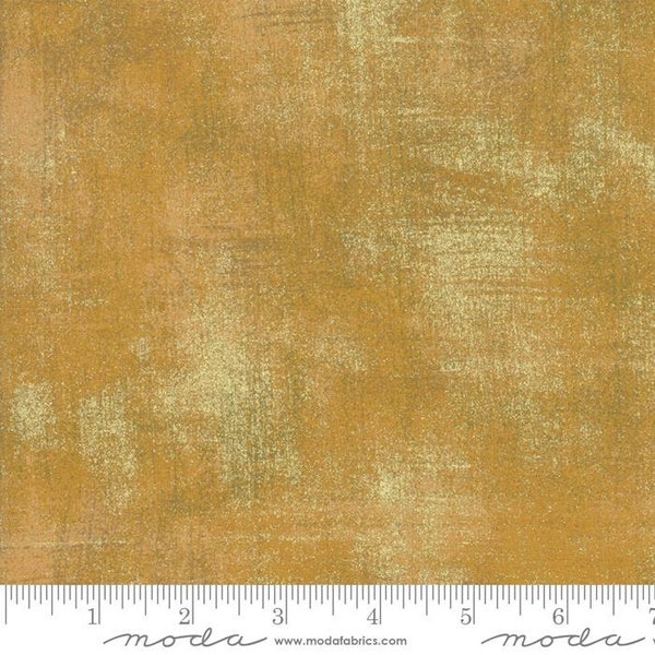 Harvest Gold Metallic Grunge by Basic Grey for Moda Fabrics 30150 522M this fabric is sold in HALF YARD increments