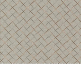 Prairie Gatherings Flannel Stitched Grid Feather by Primitive Gatherings for Moda Fabrics 49315 12F Fabric sold in HALF YARD increments