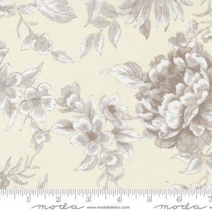 Sandalwood Camellia Opal by 3 Sisters for Moda Fabrics 44381 11 Fabric is sold in HALF YARD increments