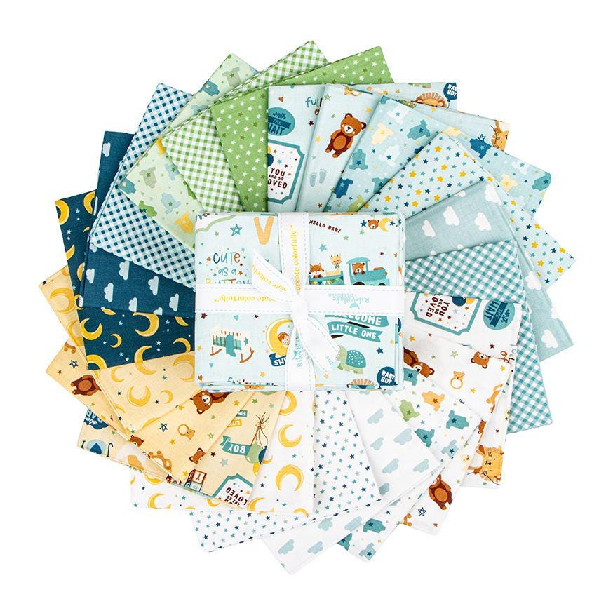 Baby Boy Fat Quarter Bundle 21 Pieces by Lori Whitlock for Riley Blake ...