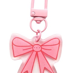 Lizzy House Zipper Pulls - Glitter Pink Bow Lizzy House Zipper Pulls - Glitter Pink Bow