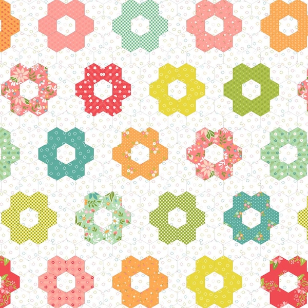 Strawberry Lemonade 60 Inch Cheater Print by Sherri and Chelsi for Moda Fabrics 37678 11  Sold in HALF yard increments