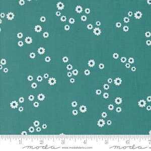 Field of Flowers Chamomile Turquoise by Katharine Watson for Moda Fabrics 3316 15 Sold in HALF yard increments
