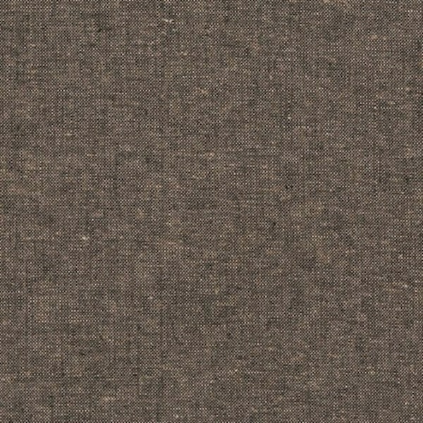 Essex Yarn Dyed Linen color Espresso E064-1136 by Robert Kaufman dark brown yarn dyed 1136.Sold in HALF yard increments
