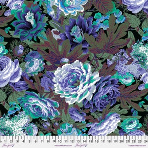 Kaffe Fassett Collective February 2023 Floral Burst Purple Philip Jacobs Free Spirit Fabrics PWPJ029.PURPLE Sold in HALF yard increments