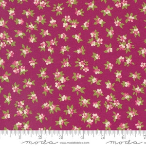 Chelsea Garden Tea Roses Mulberry by Moda Fabrics 33749 21 Fabric sold in HALF YARD increments