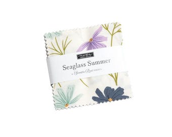 Seaglass Summer Mini Charm Pack 42 Pieces by Sweetfire Road for Moda Fabrics 43180MC
