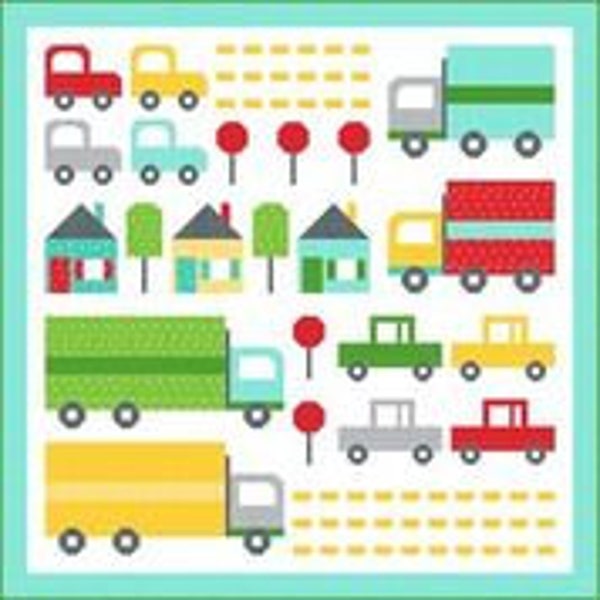 Traffic Jam Quilt Kit by Stacy Iest Hsu Designs Includes fabric for quilt top and binding 66.5" x 66.5"