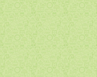 Special Delivery Tone-on-Tone Green by Doodlebug Design Inc. for Riley Blake Designs C15283-GREEN Sold in HALF yard increments