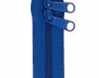 30" Blastoff Blue Double Slide Handbag Zipper by ByAnnie ZIP30-215. 30 inch zippers for handbags purses