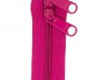 30" Crazy Plum Double Slide Handbag Zipper by ByAnnie ZIP30-255. 30 inch zippers for handbags purses