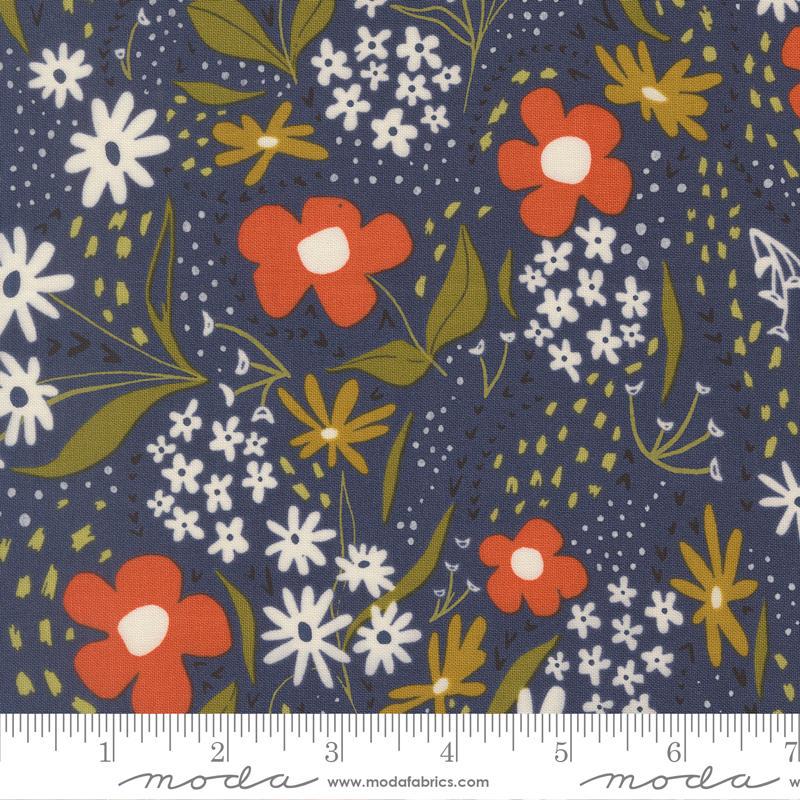 Night Owl Feedsack Floral Dusk by Gingiber of Dreamy Quilts for Moda Fabrics 48422 14 Sold in HALF y