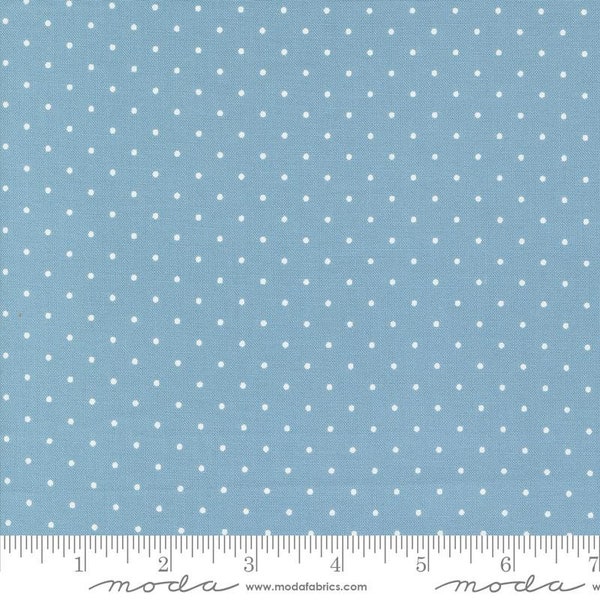 Shoreline Dots Light Blue by Camille Roskelley for Moda Fabrics 55307 12 Fabric sold in HALF YARD increments