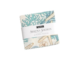 Mini Charm Pack de 42 piezas Serena Shores de Robin Pickens para Moda Fabrics 48770MC