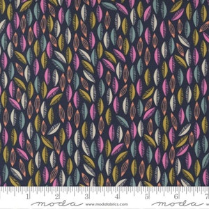 Songbook A New Page Cascade Navy by Fancy That Design House for Moda Fabrics 45557 21 Sold in HALF yard increments