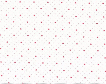 Lighthearted Heart Dot in Cream and Red Lighthearted Heart Dot in Cream and Red