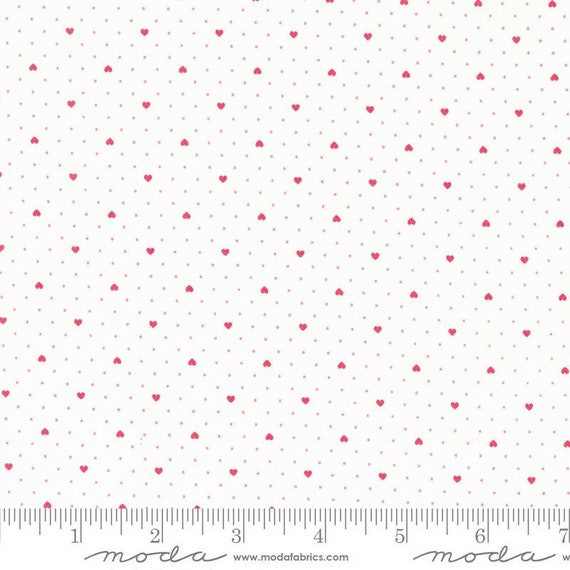 Lighthearted Heart Dot in Cream and Red Lighthearted Heart Dot in Cream and Red