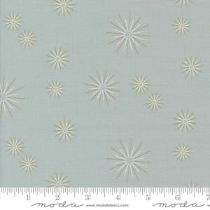 Shimmer Metallic Stars Silver by Zen Chic for Moda Fabrics 1844 13M Sold in HALF yard increments