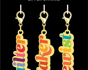 Moda Fabrics Zipper Pulls by Cathe Holden Words Zipper Pulls CH122