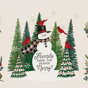Winter Friends Snowy White 24 Inch Panel by Deb Strain for Moda Fabrics 56139 11