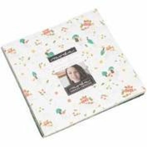 May include: A white fabric fat quarter with a colorful floral print featuring small yellow, orange, and pink flowers. The fabric is designed by Moda Fabrics and is part of the "Little Things" collection.