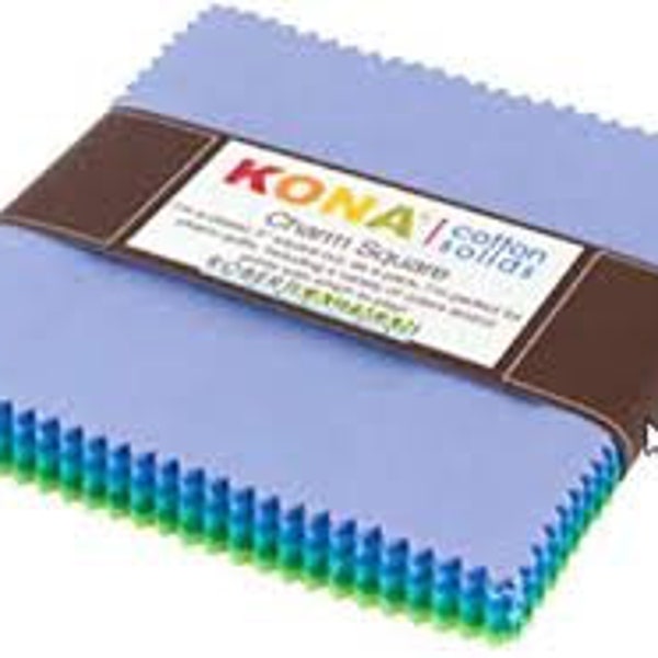 Kona Cotton Mermaid Shores Palette Charm Pack by Robert Kaufman Mermaid Shores Palette Blue Green CHS-726-42
