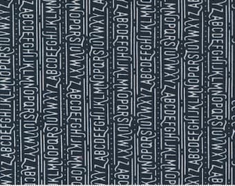 Frankie On The Line Dull Black by BasicGrey for Moda Fabrics 30673 14. Sold in HALF yard increments