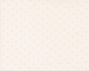 Itty Bitty BG Gatherings Tiny Bud Off White by Primitive Gatherings for Moda Fabrics 49282 12 Fabric sold in HALF YARD increments
